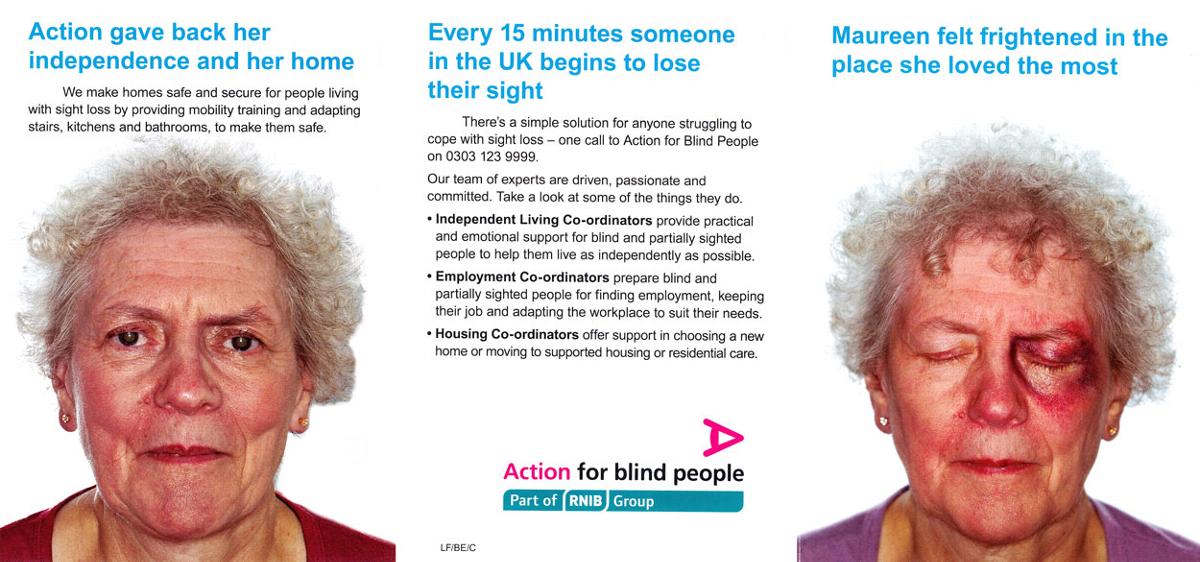 Advert for Action for blind People